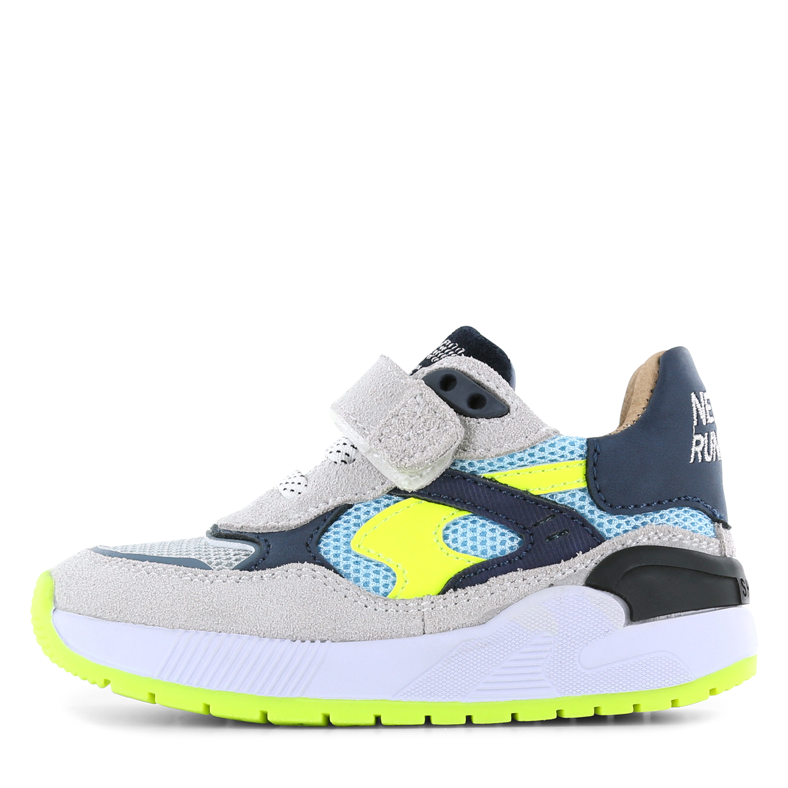 Shoesme grijs-gele sneaker Jongens | Leer/Microleer | Maat 35